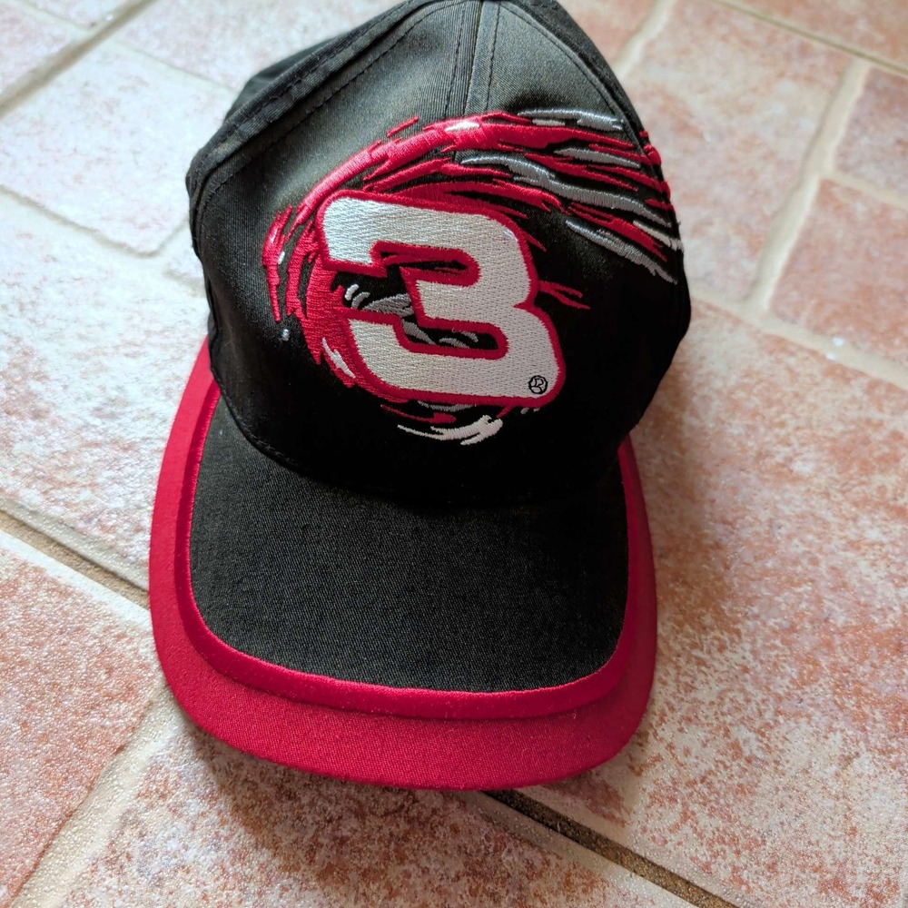 Chase Authentics Hat Mens Black Red Dale Earnhardt #3 Brickyard 400 2000